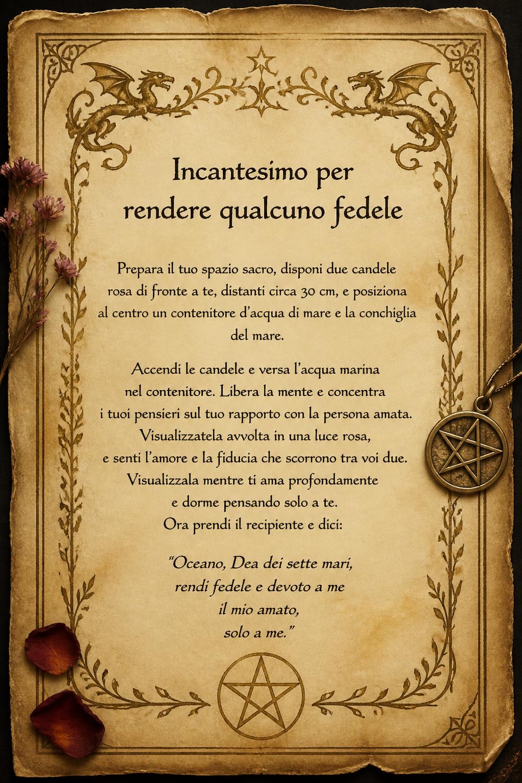 Incantesimo per rendere qualcuno fedele