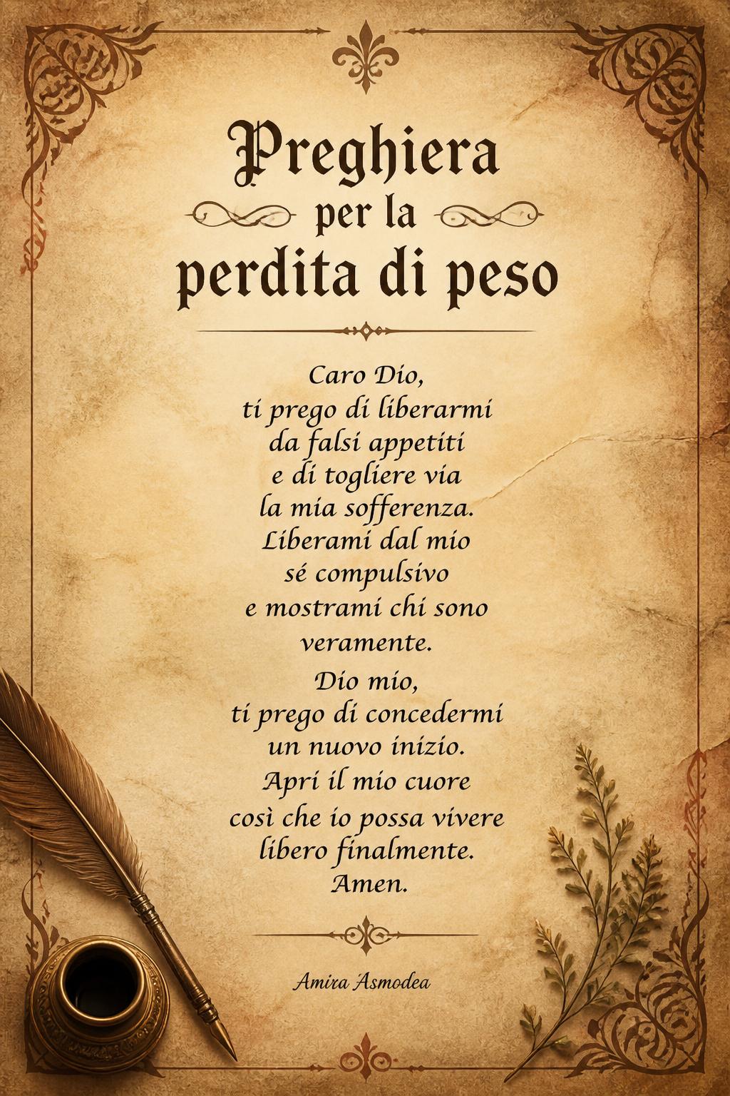 Preghiera per la perdita di peso