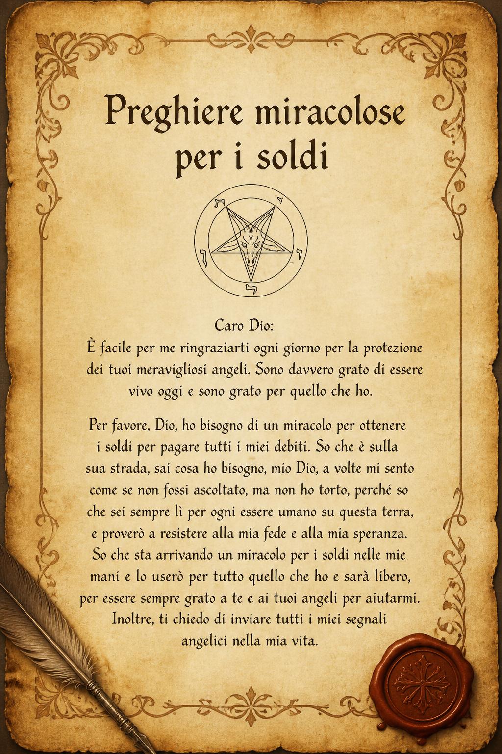 Preghiere miracolose per i soldi