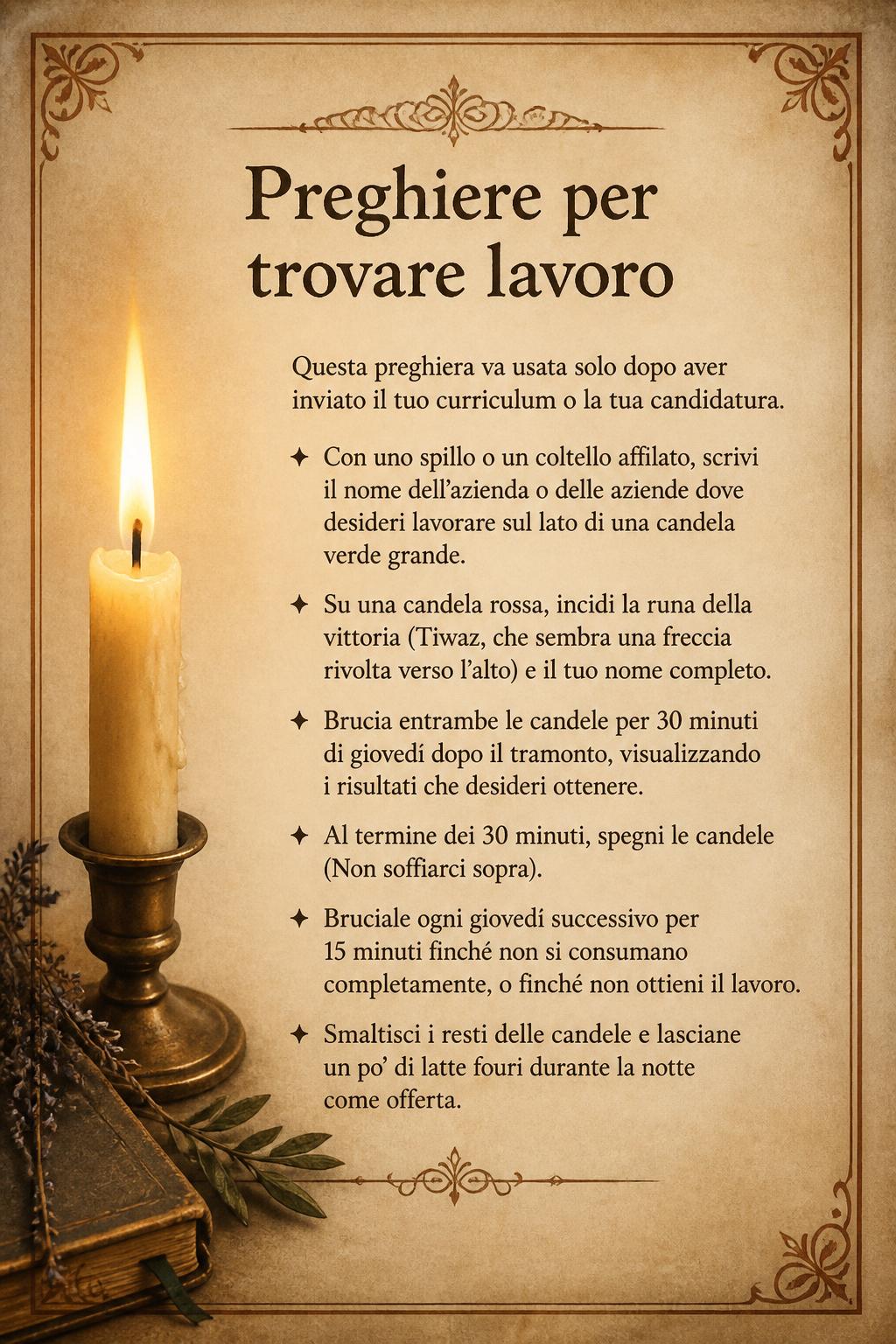 Preghiere per trovare lavoro