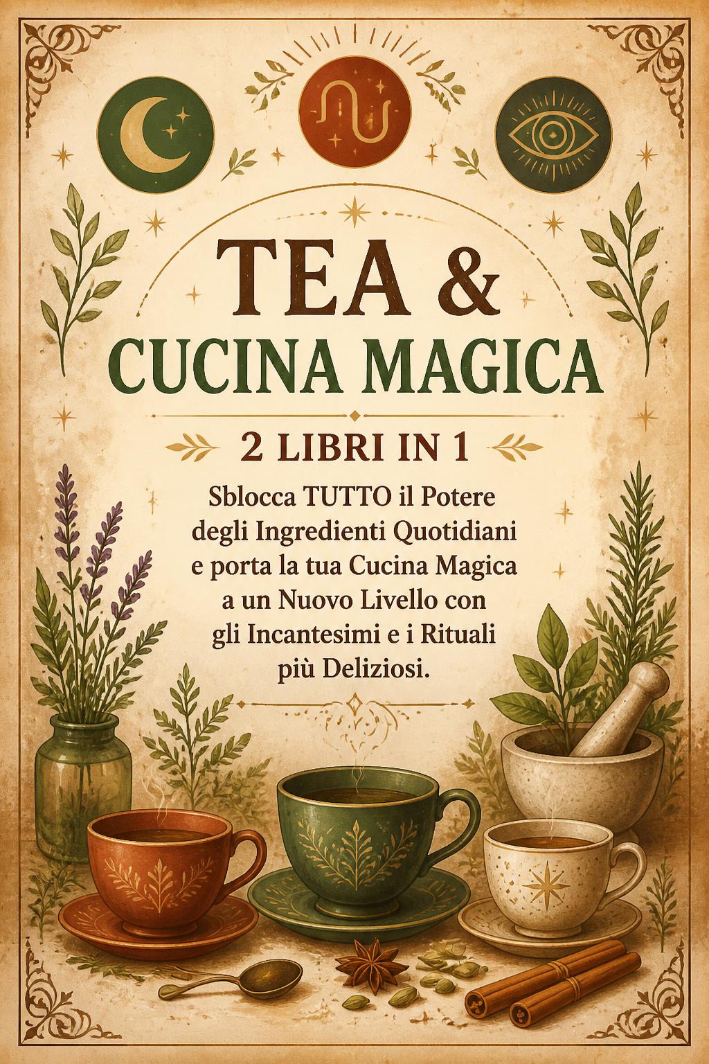 Tea & Cucina Magica: 2 Libri in 1: Sblocca TUTTO il Potere degli Ingredienti Quotidiani e porta la tua Cucina Magica a un Nuovo Livello con gli Incantesimi e i Rituali più Deliziosi