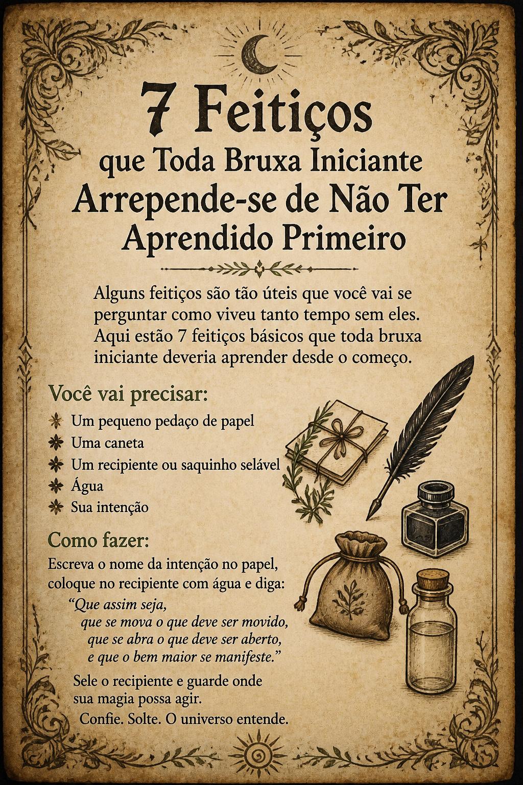 7 Feitiços que Toda Bruxa Iniciante Arrepende-se de Não Ter Aprendido Primeiro