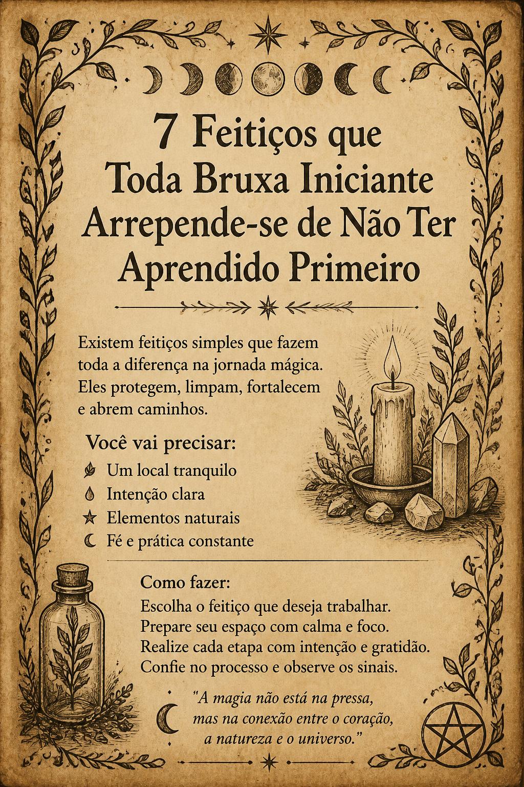 7 Feitiços que Toda Bruxa Iniciante Arrepende-se de Não Ter Aprendido Primeiro