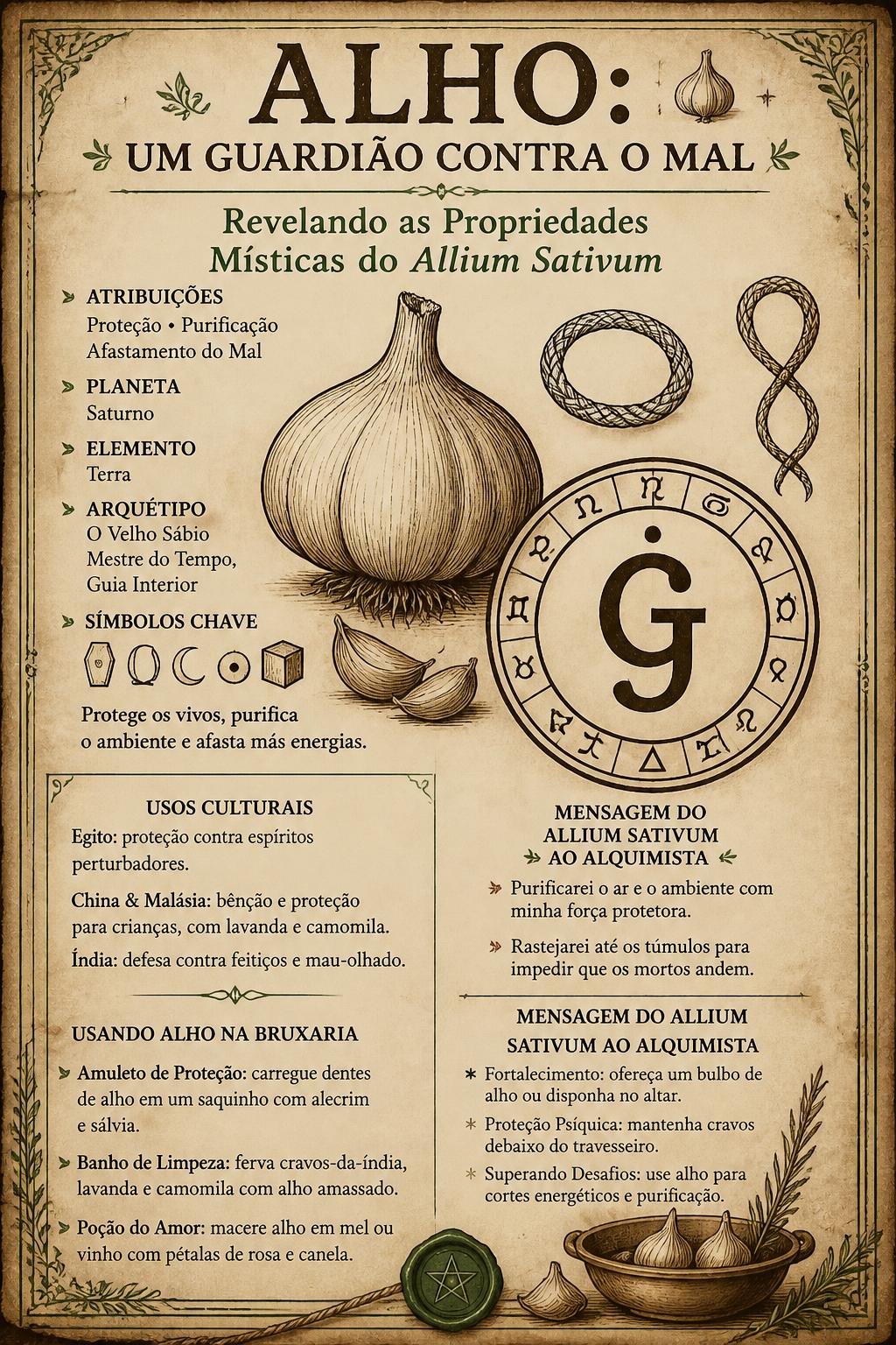 Alho: Um Guardião Contra o Mal - Revelando as Propriedades Místicas do Allium Sativum