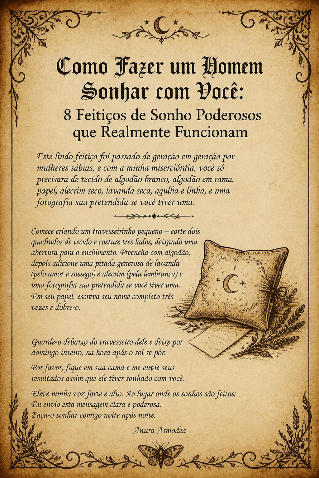 Como Fazer um Homem Sonhar com Você: 8 Feitiços de Sonho Poderosos que Realmente Funcionam