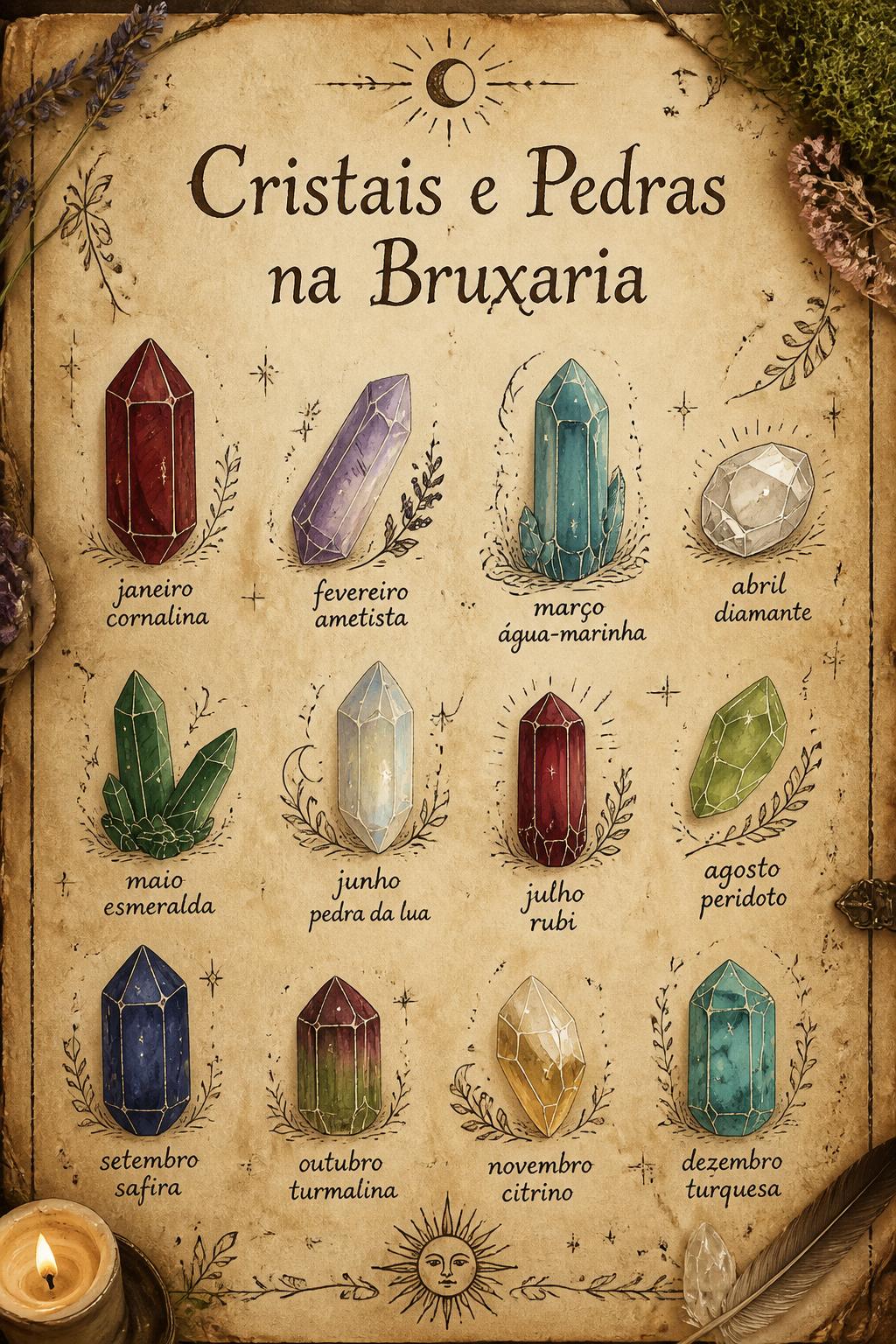 Cristais e Pedras na Bruxaria