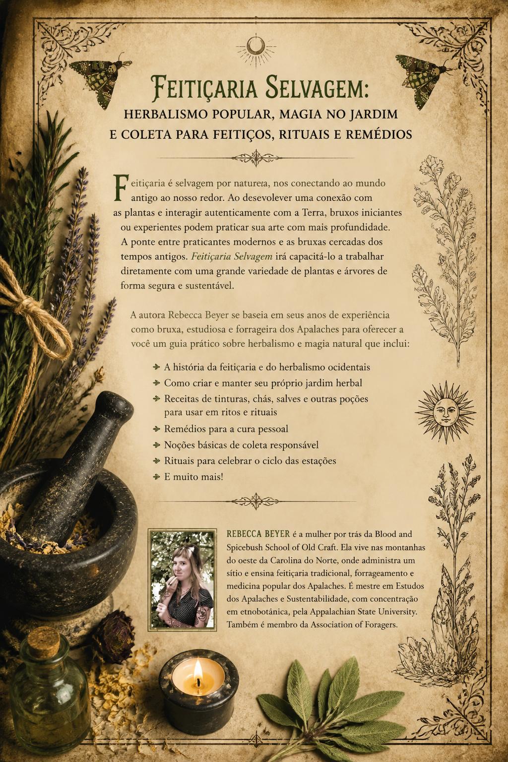Feitiçaria Selvagem: Herbalismo Popular, Magia no Jardim e Coleta para Feitiços, Rituais e Remédios
