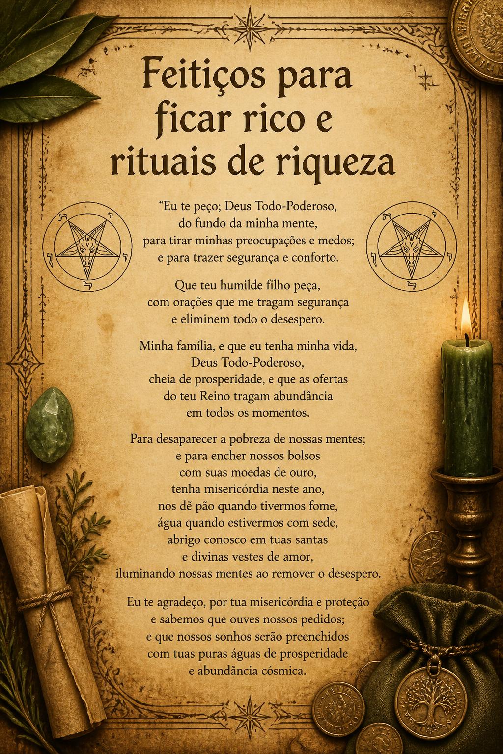 Feitiços para ficar rico e rituais de riqueza