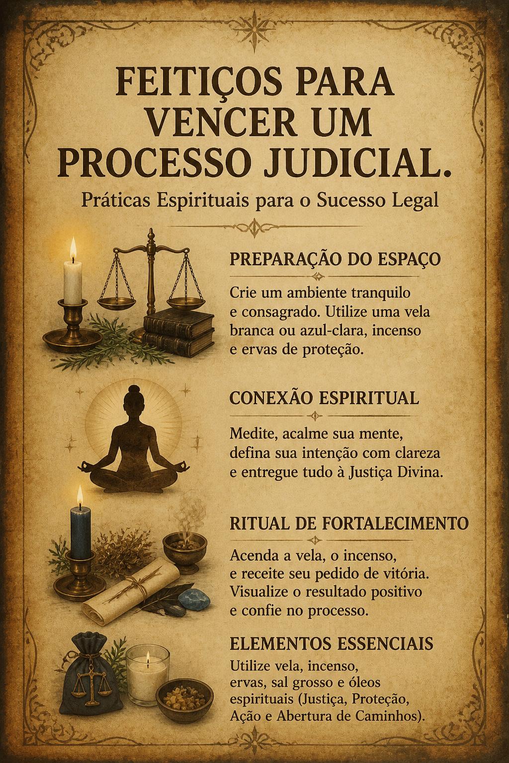 Feitiços para Vencer um Processo Judicial. Práticas Espirituais para o Sucesso Legal
