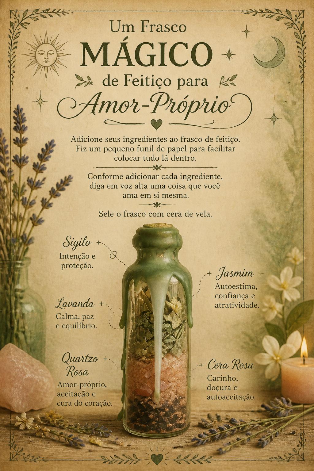 Um Frasco Mágico de Feitiço para Amor-Próprio