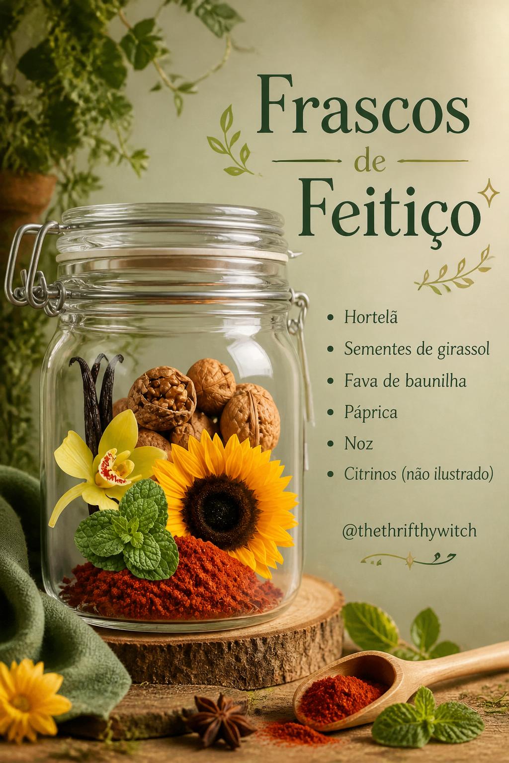Frascos de Feitiço de @thethrifthywitch