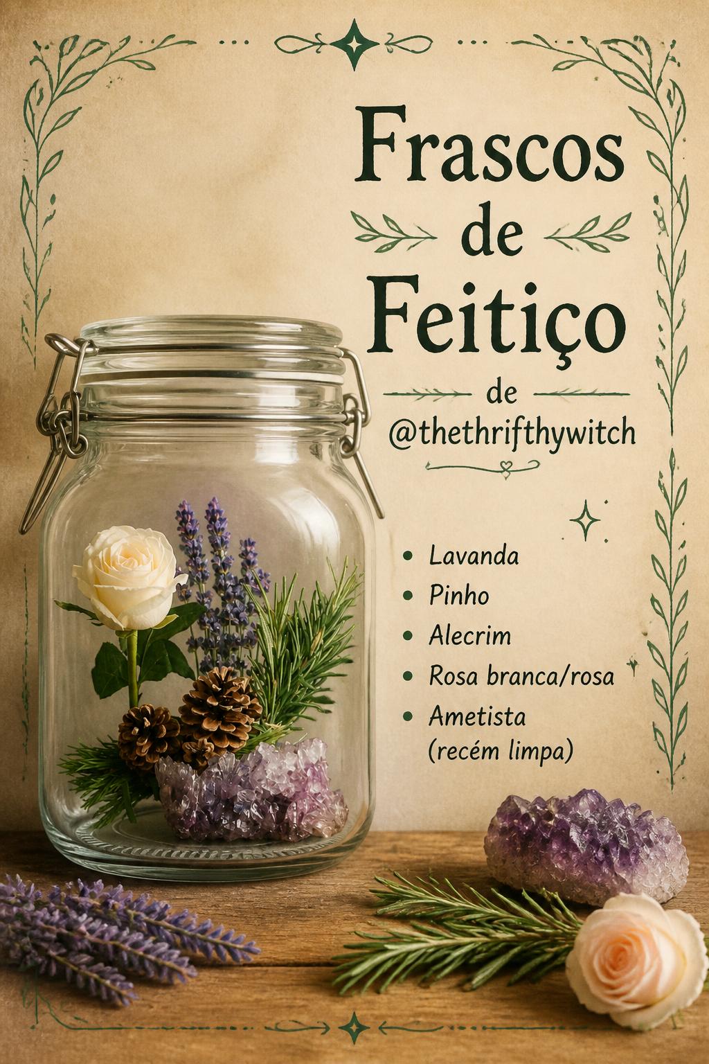 Frascos de Feitiço de @thethrifthywitch