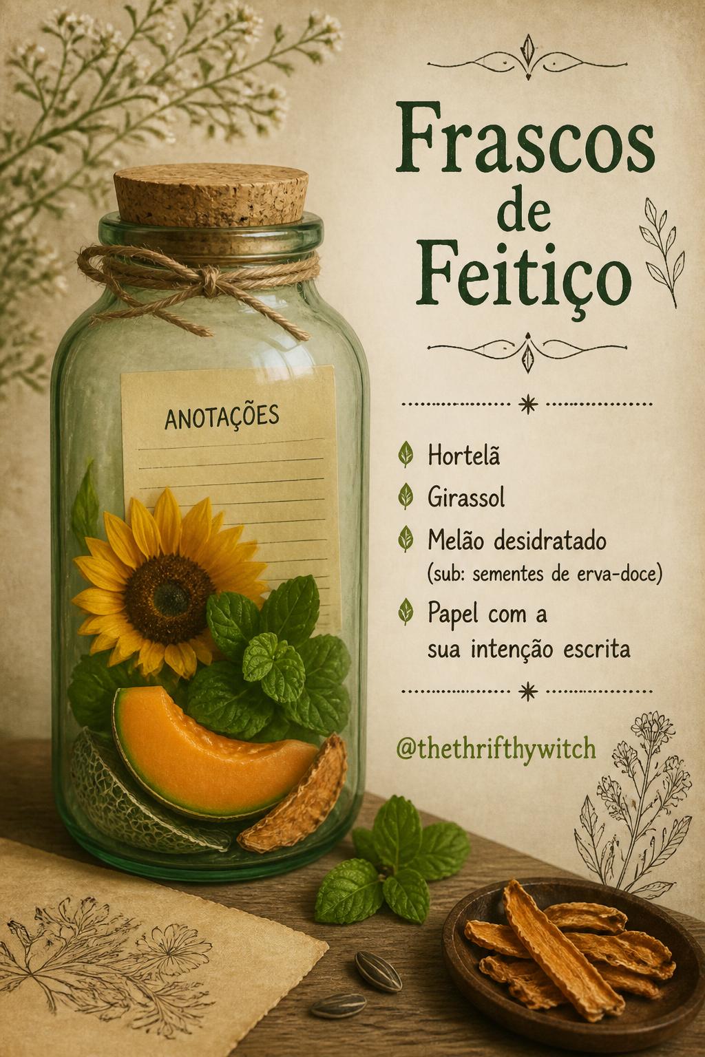 Frascos de Feitiço de @thethrifthywitch