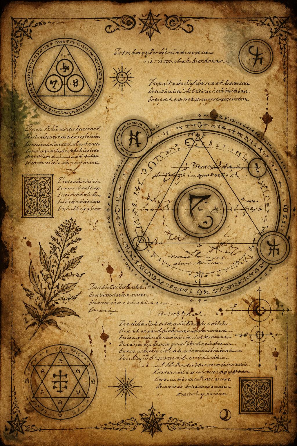 Grimórios antigos, livros autênticos de bruxaria