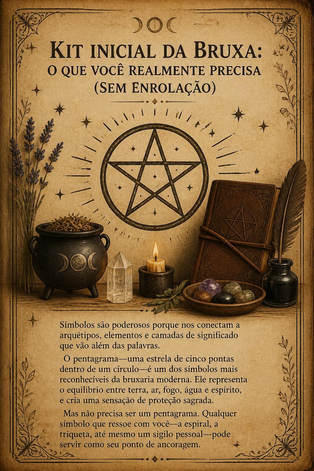 Kit Inicial da Bruxa: O Que Você Realmente Precisa (Sem Enrolação)