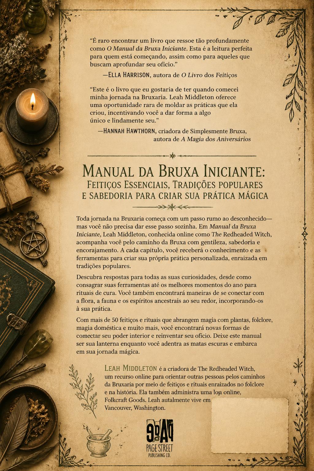 Manual da Bruxa Iniciante: Feitiços Essenciais, Tradições Populares e Sabedoria para Criar Sua Prática Mágica