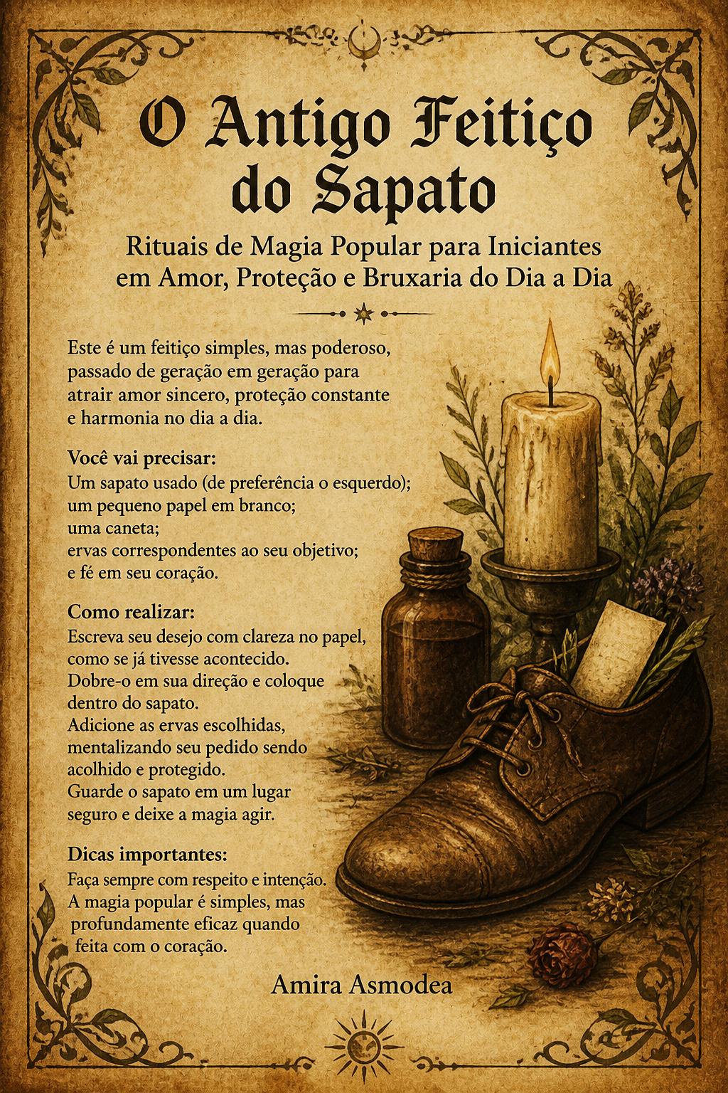 O Antigo Feitiço do Sapato: Rituais de Magia Popular para Iniciantes em Amor, Proteção e Bruxaria do Dia a Dia