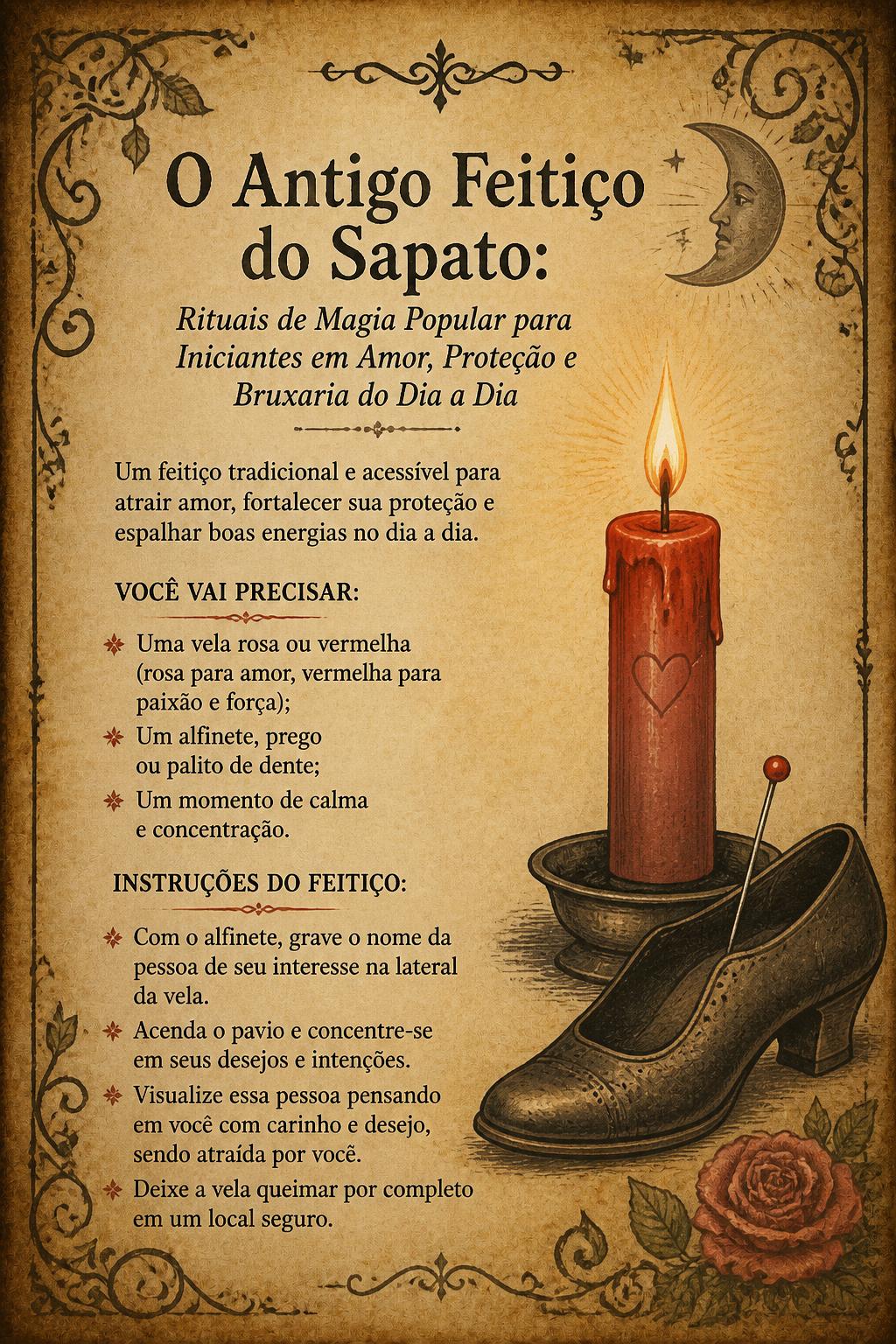 O Antigo Feitiço do Sapato: Rituais de Magia Popular para Iniciantes em Amor, Proteção e Bruxaria do Dia a Dia