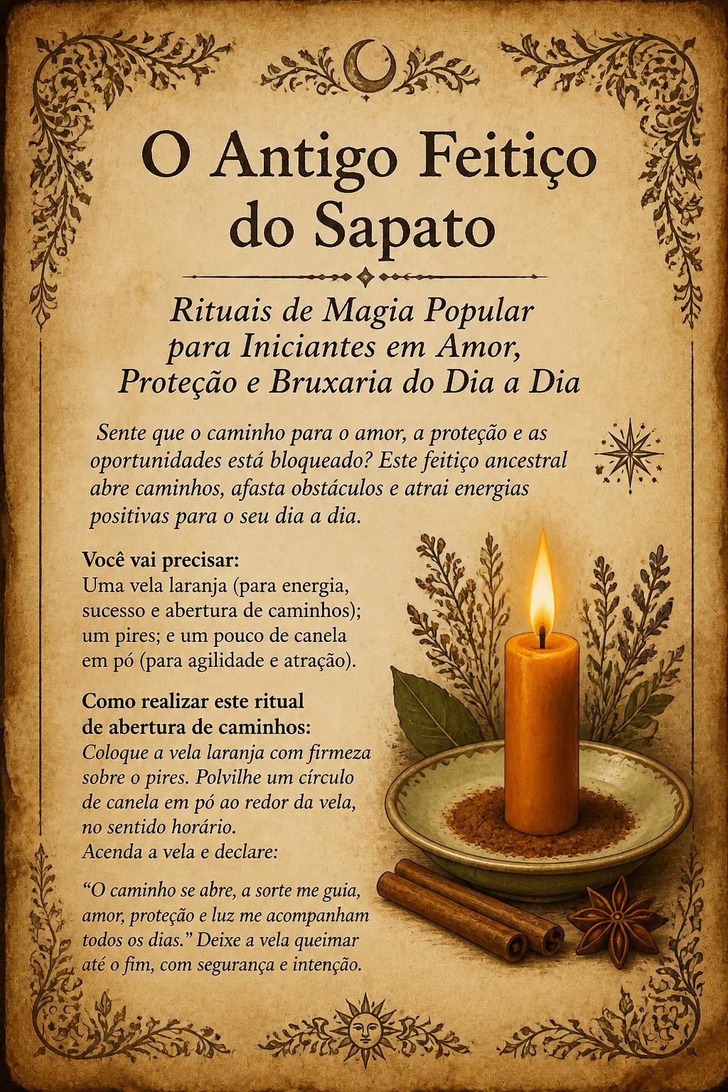 O Antigo Feitiço do Sapato: Rituais de Magia Popular para Iniciantes em Amor, Proteção e Bruxaria do Dia a Dia