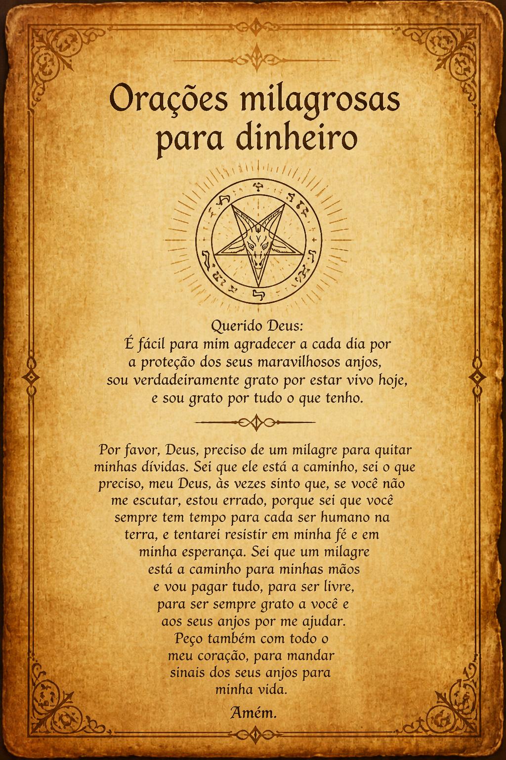 Orações milagrosas para dinheiro