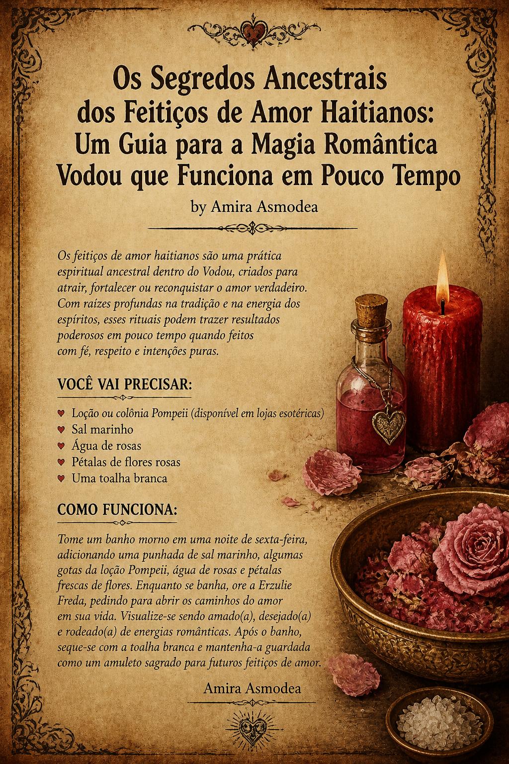 Os Segredos Ancestrais dos Feitiços de Amor Haitianos: Um Guia para a Magia Romântica Vodou que Funciona em Pouco Tempo