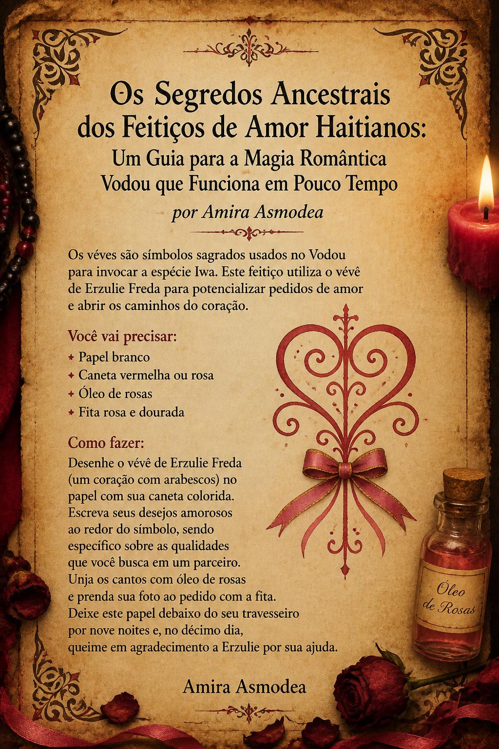 Os Segredos Ancestrais dos Feitiços de Amor Haitianos: Um Guia para a Magia Romântica Vodou que Funciona em Pouco Tempo