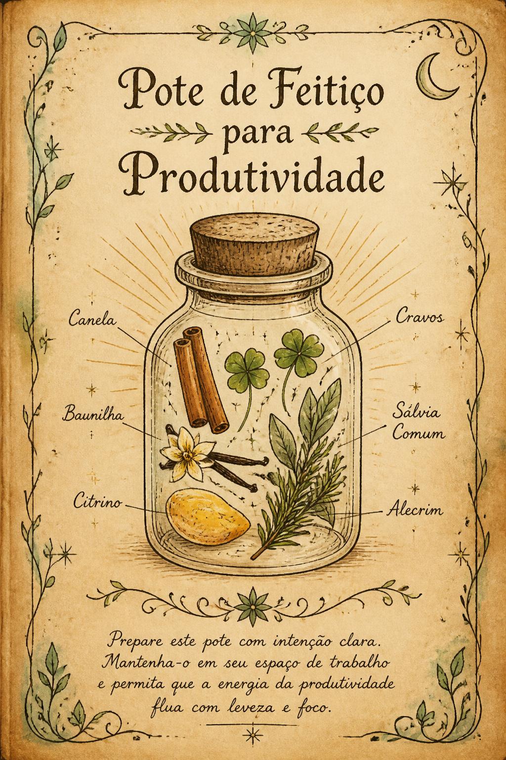 Pote de Feitiço para Produtividade