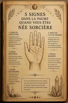 5 Signes dans la paume quand vous êtes née Sorcière