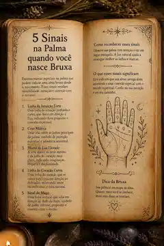 5 Sinais na Palma quando você nasce Bruxa