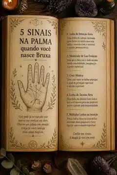 5 Sinais na Palma quando você nasce Bruxa