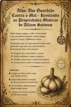 Alho: Um Guardião Contra o Mal - Revelando as Propriedades Místicas do Allium Sativum