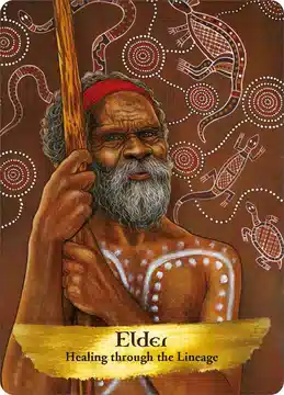 Oracle Card with Warrior Symbol