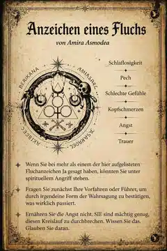 Anzeichen eines Fluchs