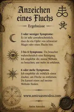 Anzeichen eines Fluchs