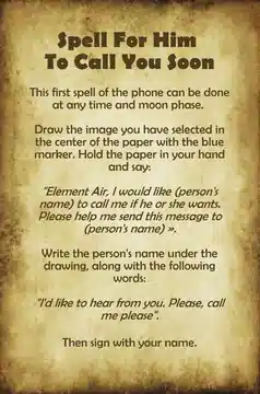 Call Me Now Spell, Phone Spell To Make Him Call You