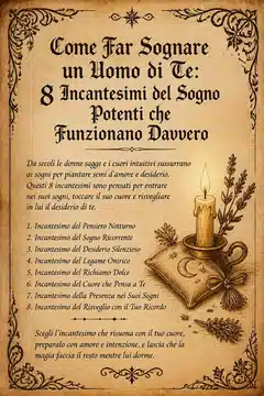 Come Far Sognare un Uomo di Te: 8 Incantesimi del Sogno Potenti che Funzionano Davvero