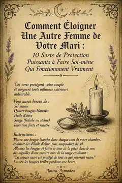 Comment Éloigner Une Autre Femme de Votre Mari : 10 Sorts de Protection Puissants à Faire Soi-même Qui Fonctionnent Vraiment