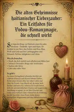 Die alten Geheimnisse haitianischer Liebeszauber: Ein Leitfäden für Vodou-Romanzmagie, die schnell wirkt