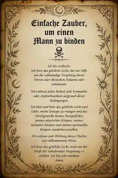 Einfache Zauber, um einen Mann zu binden