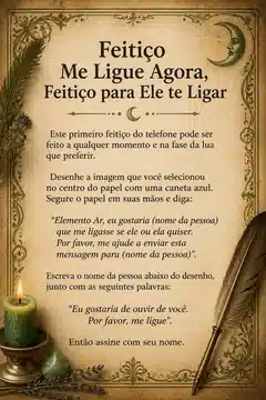 Feitiço Me Ligue Agora, Feitiço para Ele te Ligar