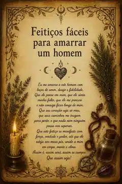Feitiços fáceis para amarrar um homem