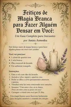 Feitiços de Magia Branca para Fazer Alguém Pensar em Vocêa Feitiços de Magia Branca para Fazer Alguém Pensar em Você: Um Guia Completo para Iniciantes por Amira Asmodea