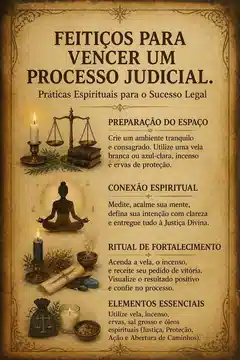 Spells to Win a Court Case. Spiritual Practices for Legal Success Feitiços para Vencer um Processo Judicial. Práticas Espirituais para o Sucesso Legal
