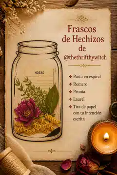 Frascos de Hechizos de @thethrifthywitch