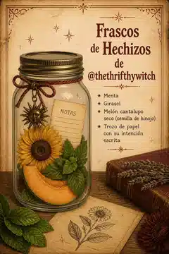 Frascos de Hechizos de @thethrifthywitch