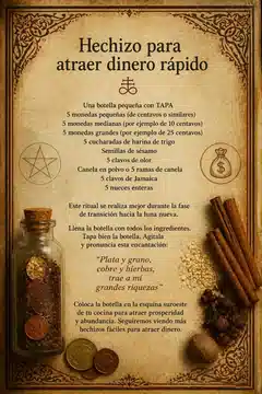Hechizo para atraer dinero rápido