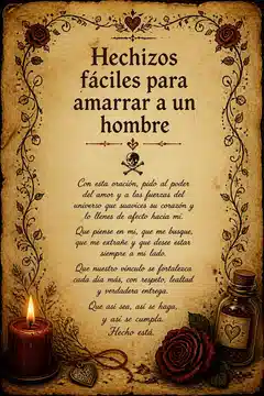 Hechizos fáciles para amarrar a un hombre