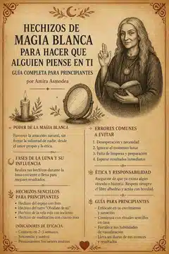 Hechizos de Magia Blanca para Hacer que Alguien Piense en Ti: Guía Completa para Principiantes por Amira Asmodea