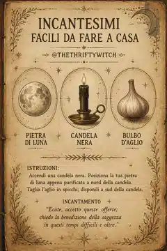 Incantesimi Facili da Fare a Casa da @thethtiftywitch su Instagram