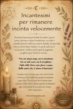 Incantesimi per rimanere incinta velocemente